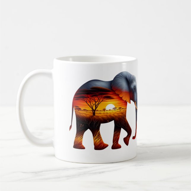 Taza de café de elefante africano (Izquierda)