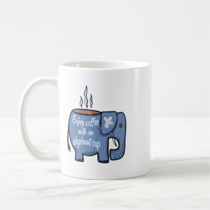 Taza de café de elefante Ilustración creativa artí
