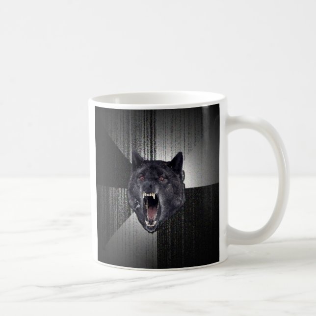 Taza de café de encargo del lobo de la locura (Derecha)