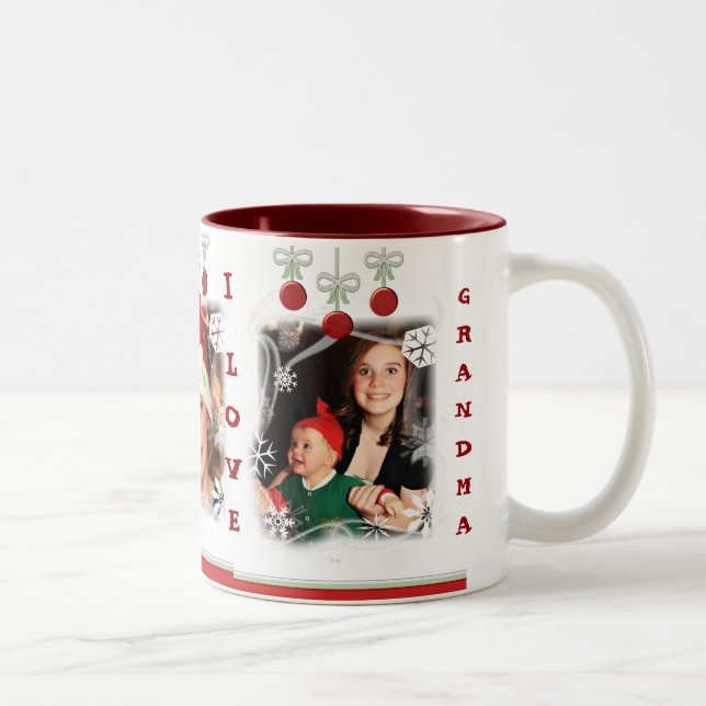 Taza de café de encargo del navidad de la foto y (Derecha)