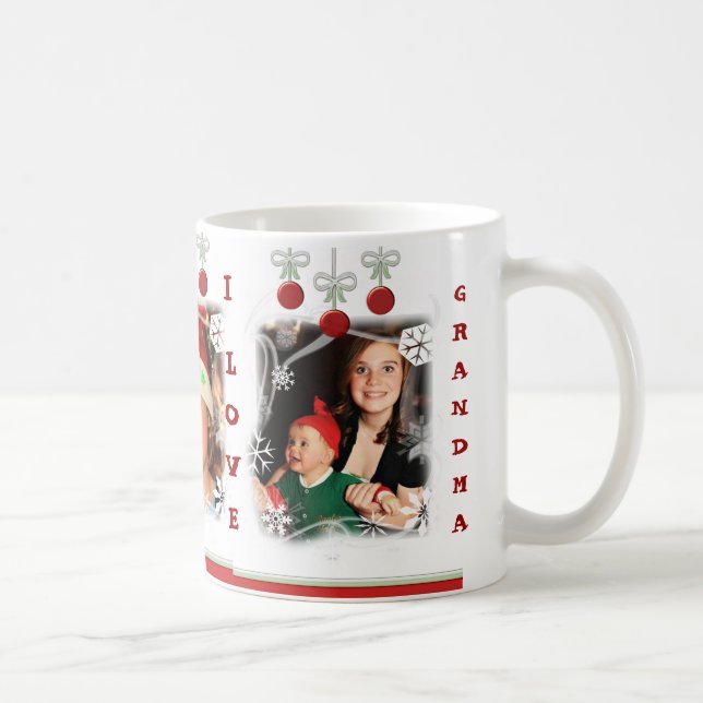 Taza de café de encargo del navidad de la foto y (Derecha)