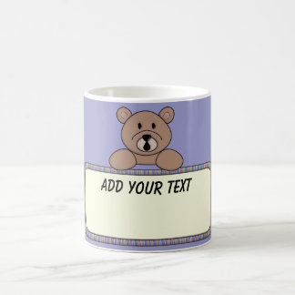 Taza de café de encargo del oso del texto del KRW