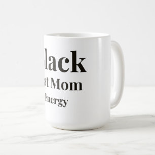 Taza de café de energía de mamá gata negra