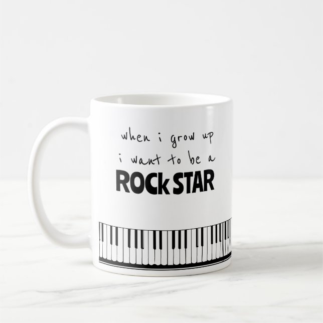 Taza de café de estrella de rock cuando crezca (Izquierda)