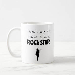 Taza de café de estrella de rock cuando crezca
