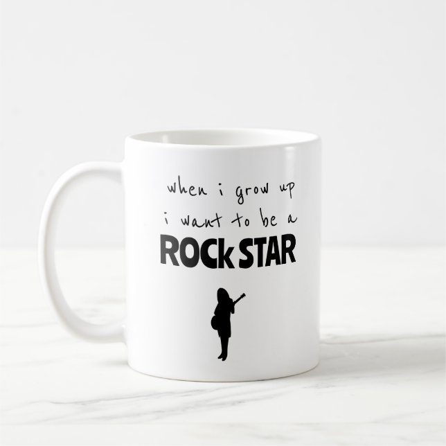Taza de café de estrella de rock cuando crezca (Izquierda)