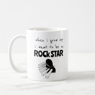 Taza de café de estrella de rock cuando crezca