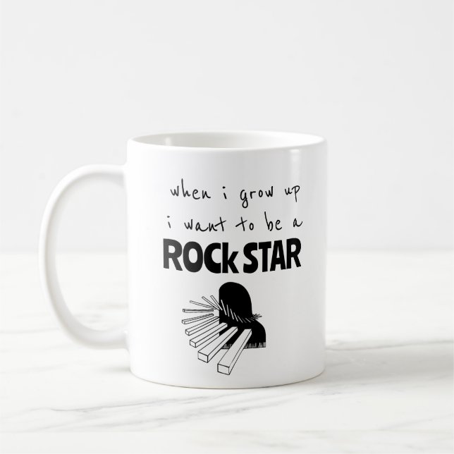 Taza de café de estrella de rock cuando crezca (Izquierda)