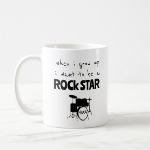 Taza de café de estrella de rock cuando crezca