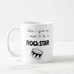 Taza de café de estrella de rock cuando crezca