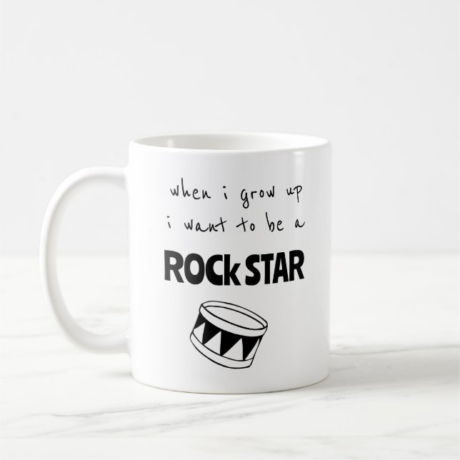 Taza de café de estrella de rock cuando crezca (Izquierda)