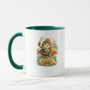 Taza De Café De Fantasía Lindo Caballero León Vali
