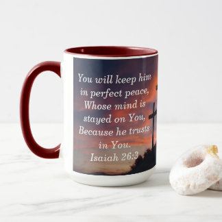 Taza de café de fe con Escrituras personalizadas I
