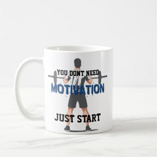 Taza de café de fitness para constructores de cuer
