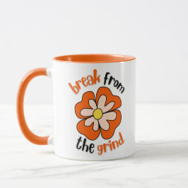Taza de café de flor de naranja