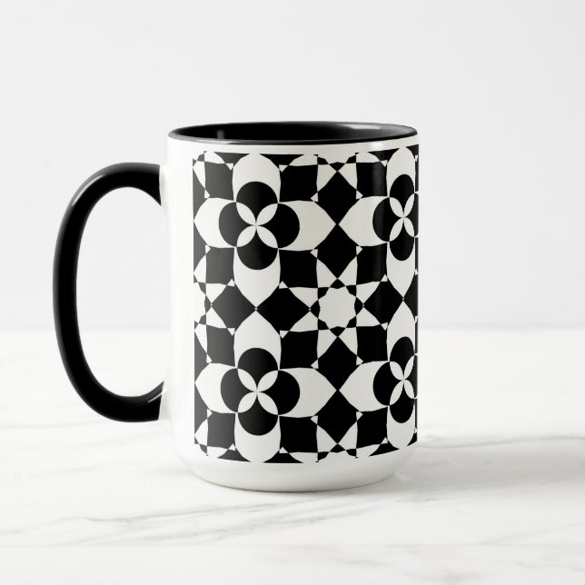taza de café de flores y estrellas (Izquierda)