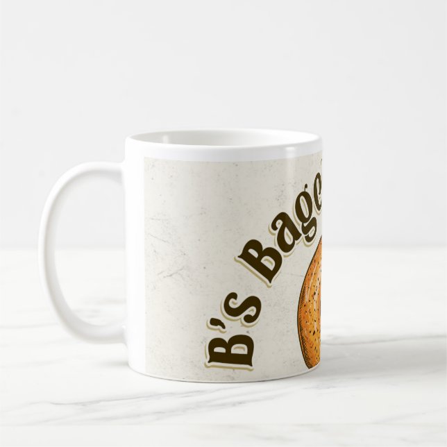 Taza de café de fondo de B's Bagels (Izquierda)