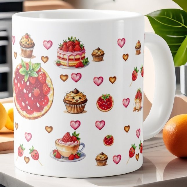 Taza De Café 💗 de fresa fina 🍓 🥨 (Subido por el creador)