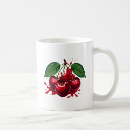 Taza de café de frutas en acuarela