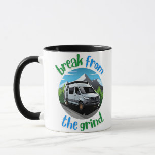 Taza de café de furgoneta de camping
