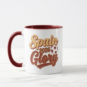 Taza de café de fútbol vintage España 2026 Glory