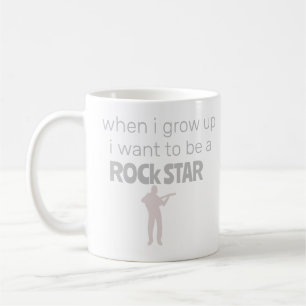 Taza de café de futura estrella de rock