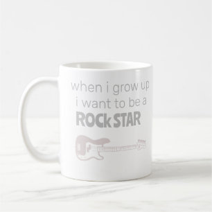 Taza de café de futura estrella de rock