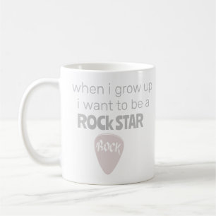 Taza de café de futura estrella de rock