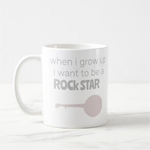 Taza de café de futura estrella de rock