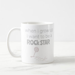 Taza de café de futura estrella de rock