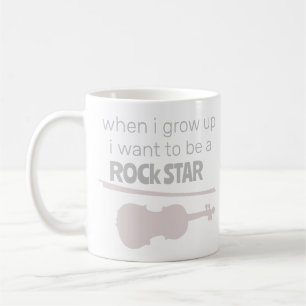 Taza de café de futura estrella de rock