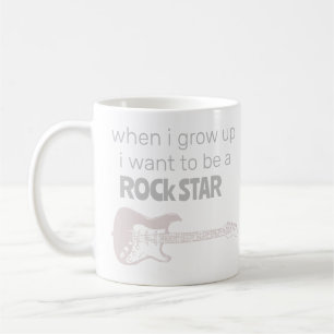 Taza de café de futura estrella de rock