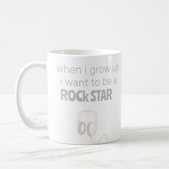 Taza de café de futura estrella de rock (Izquierda)