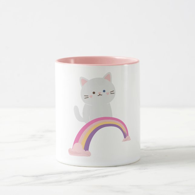 Taza de café de gatito adorable (Centro)