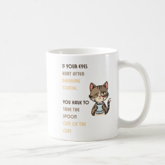 Taza de café de gato divertido