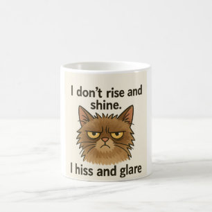 Taza de café de gato gruñón