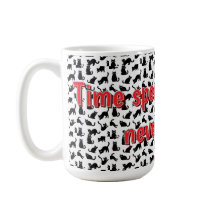 Taza de café de gato negro