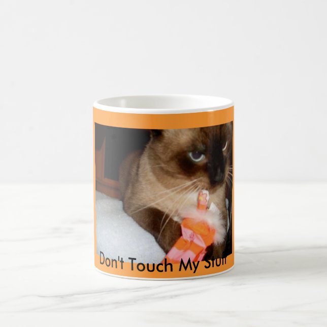 Taza de café de gato siamés gruñón (Centro)