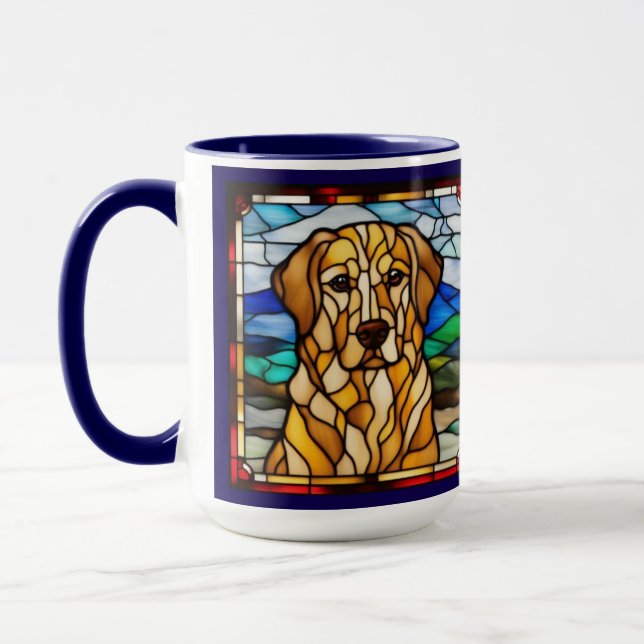 Taza de café de Golden Retiever linda (Izquierda)