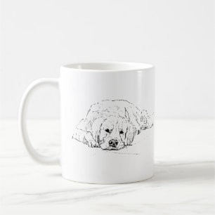 Taza de café de Golden Retriever durmiendo, Amor p