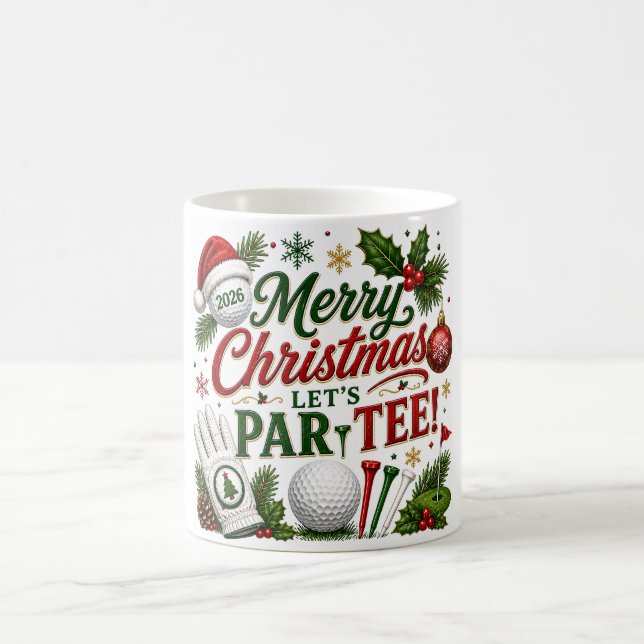 Taza de café de golf de Navidad (Centro)