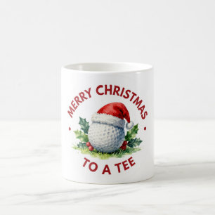 Taza de café de golf de Navidad