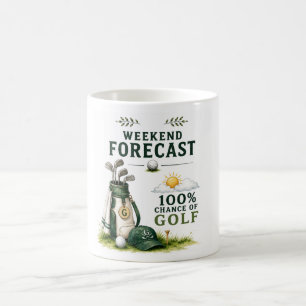 Taza de café de golf Pronóstico de golf