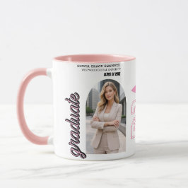 Taza de café de graduación Black & Pink 2026 Regal
