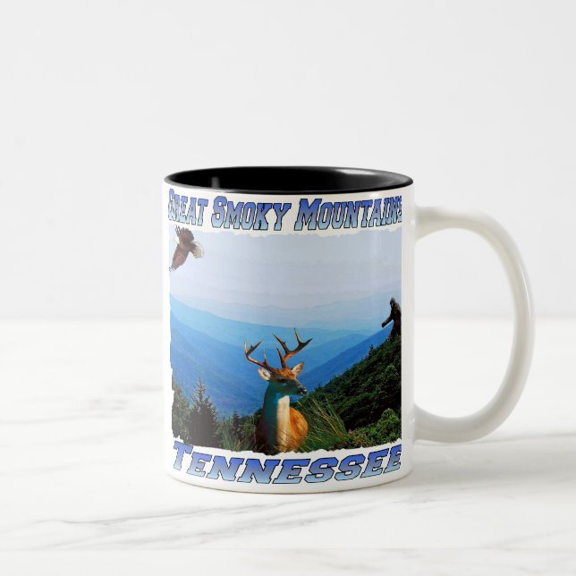 Taza de café de Great Smoky Mountains Tennessee (Derecha)