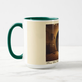 Taza de café de guitarra de vinilo retro