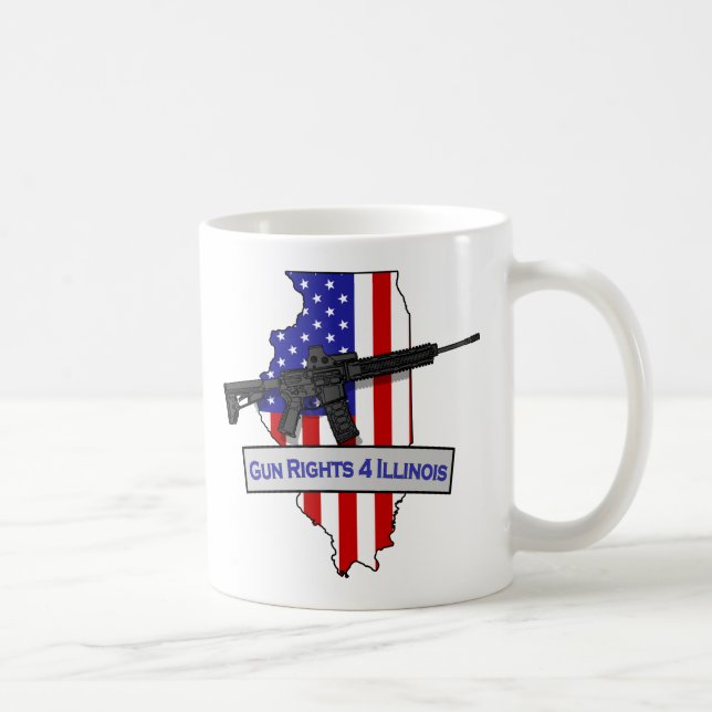 Taza de café de GunRights4Illinois (Derecha)