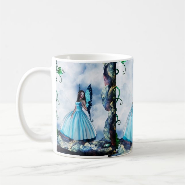 Taza de café de hadas de la mariposa romántica (Izquierda)