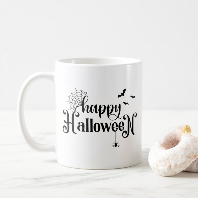 Taza de café de Halloween (Con donut)
