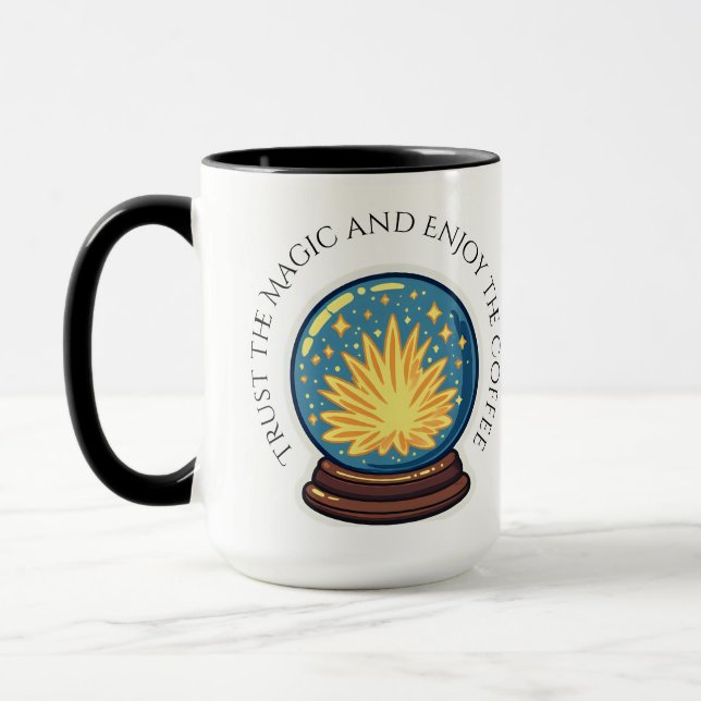 Taza de café de Halloween con orbe de adivina (Izquierda)